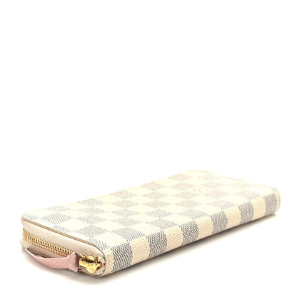 Louis Vuitton Damier Azur Clemence Wallet Rose Ballerine 4 of 6