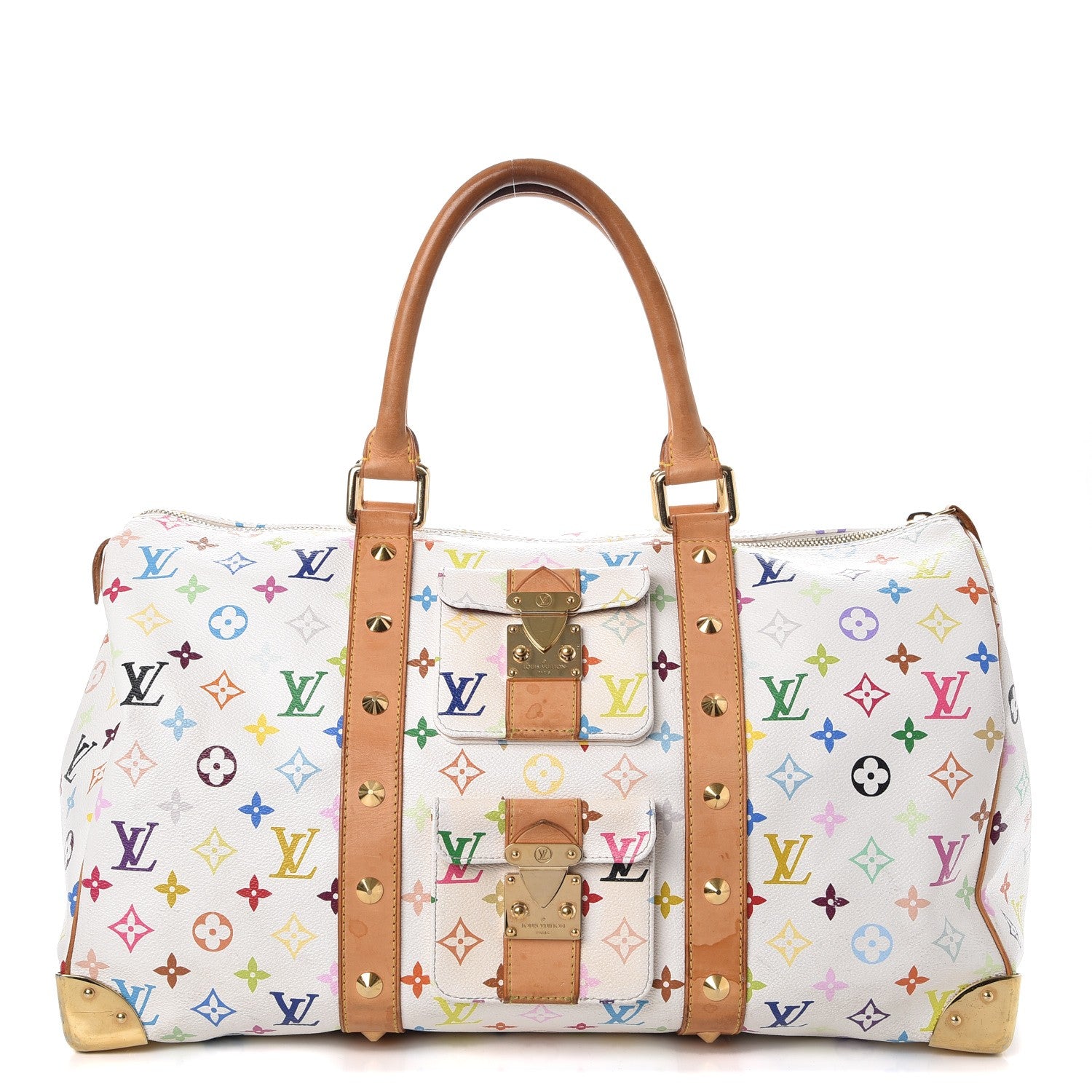 Louis Vuitton Monogram Multicolor Keepall 45 White 1 of 23