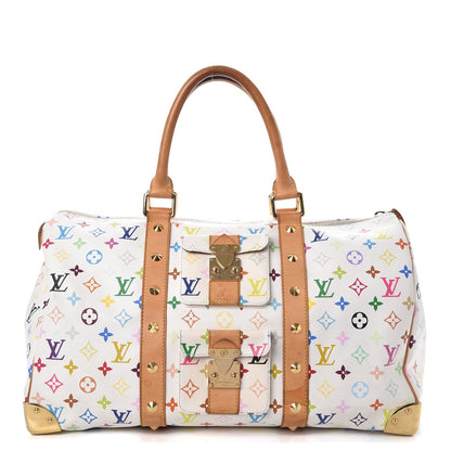 Louis Vuitton Monogram Multicolor Keepall 45 White 1 of 23