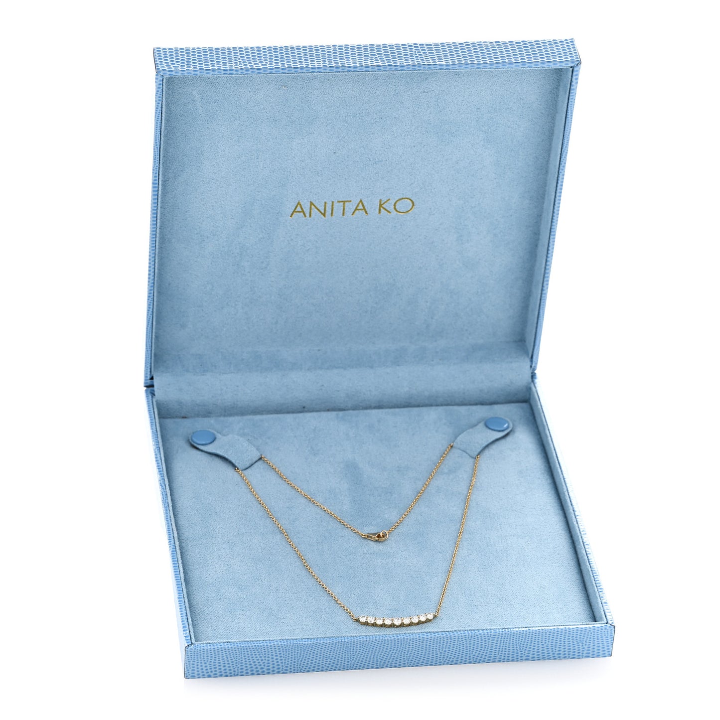 18K Yellow Gold Diamond Delilah Crescent Necklace