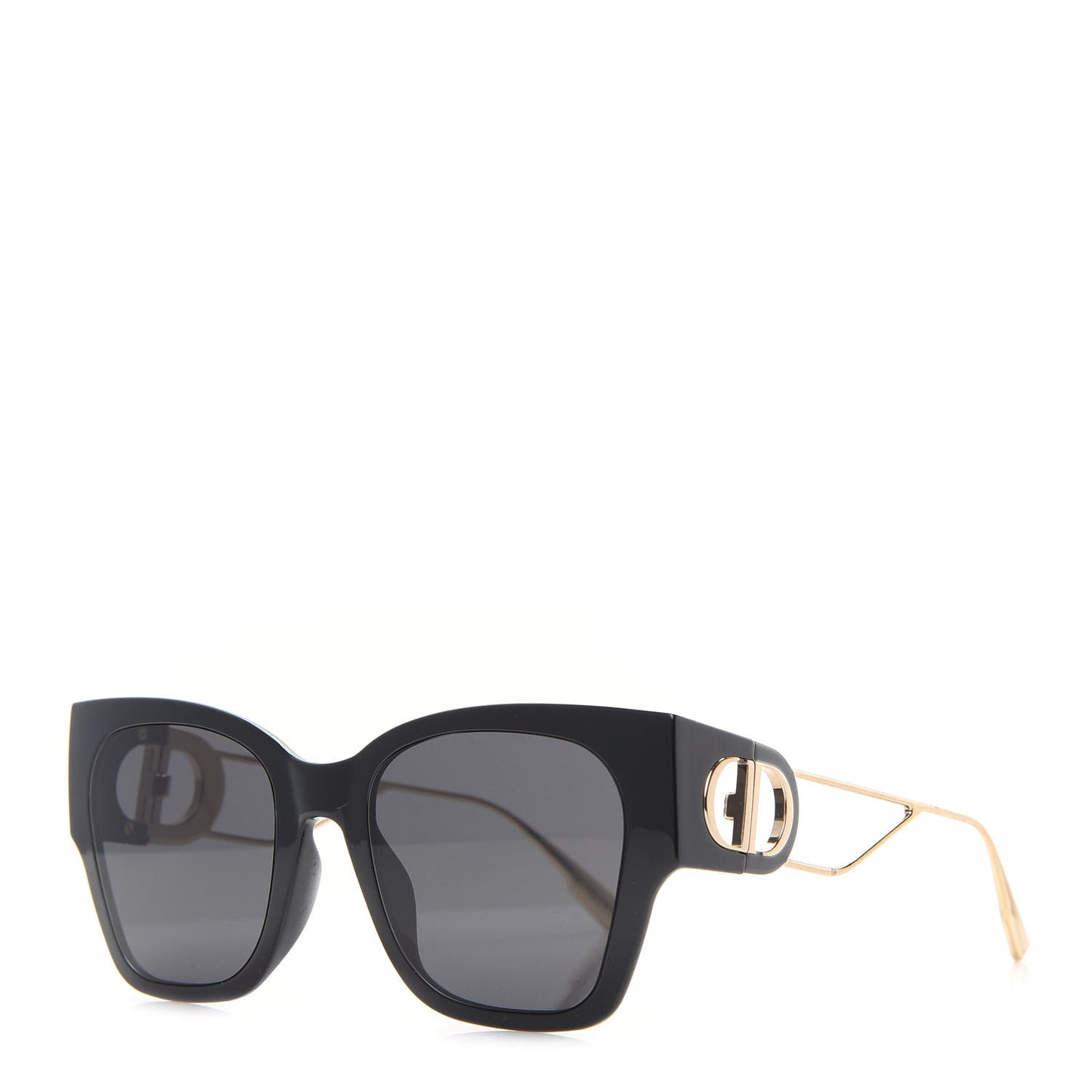 Rectangular 30 Montaigne 1 Sunglasses Black Gold