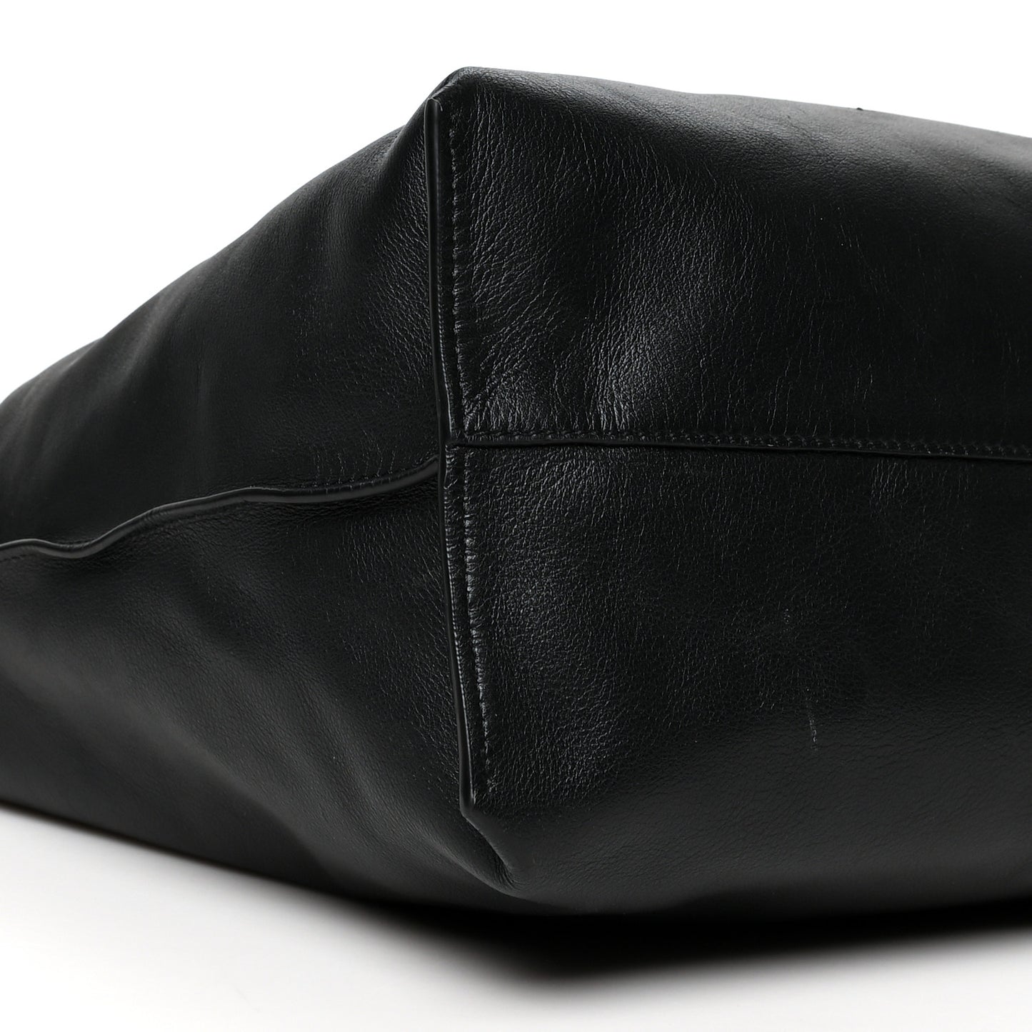 Calfskin Large Flamenco Knot Bag Black