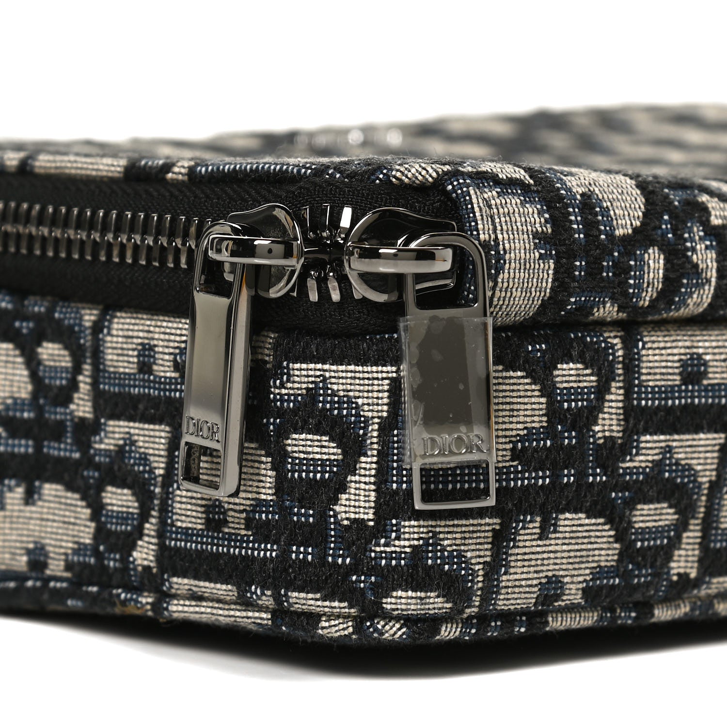 Christian Dior Oblique Pouch Navy Blue 6 of 10