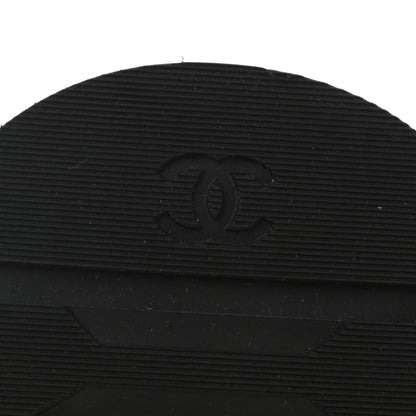 Chanel Shiny Lambskin Quilted Lace Up Combat Boots 38 Black 7 of 11