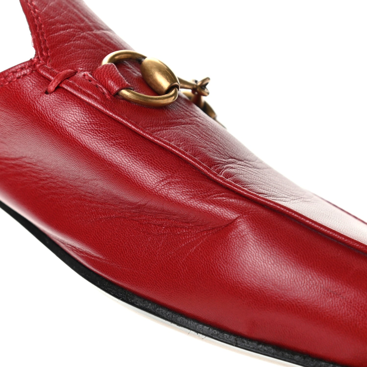 Gucci Malaga Kid Womens Princetown Slippers 34.5 Hibiscus Red 12 of 12