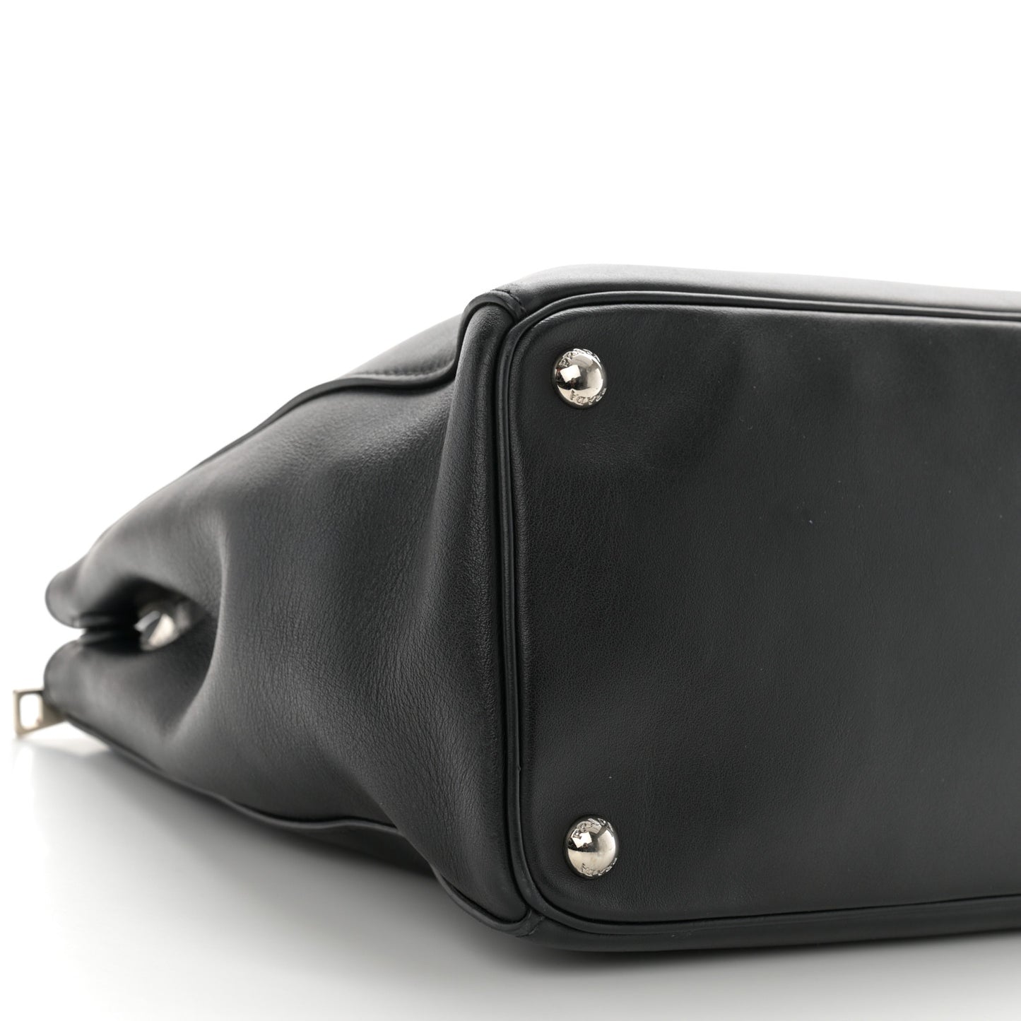 City Calfskin Bi-Color Large Galleria Double Zip Tote Black