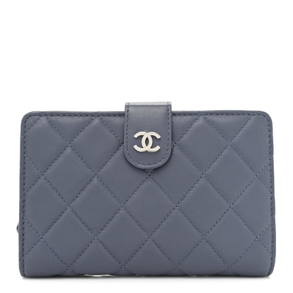 Chanel Lambskin Quilted Zipped Pocket Wallet Lavander 1 of 17