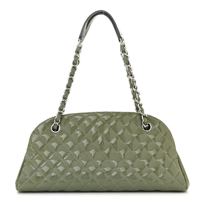 Chanel Patent Quilted Medium Just Mademoiselle Green 1 of 11