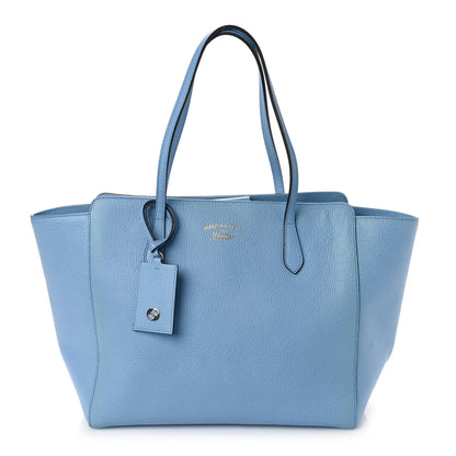 Gucci Dollar Calfskin Medium Swing Tote Mineral Blue 1 of 11