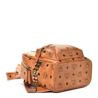 MCM Visetos Side Stud Mini Stark Backpack Cognac 3 of 5