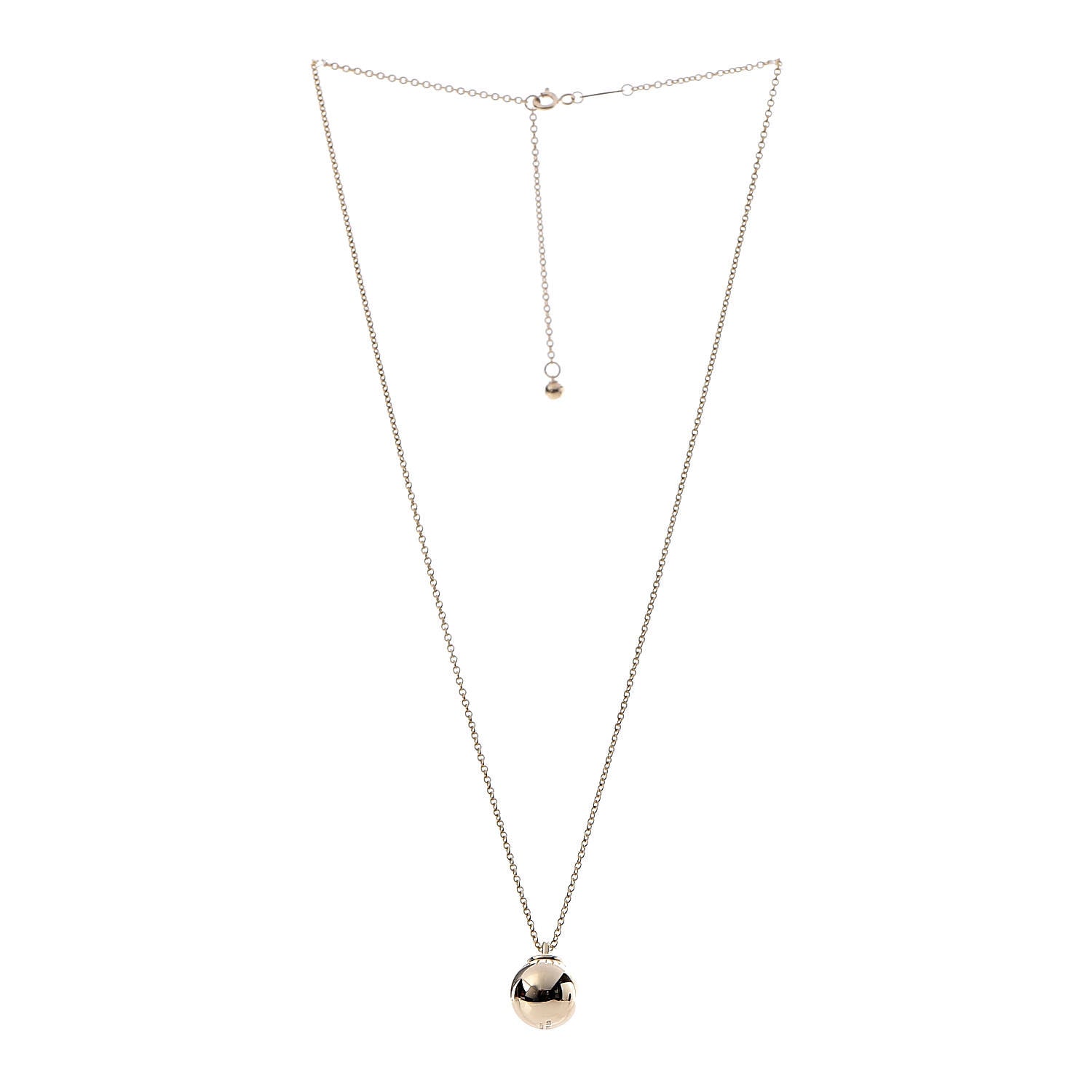 Tiffany 18K Yellow Gold 12.75mm HardWear Ball Pendant Necklace 4 of 6