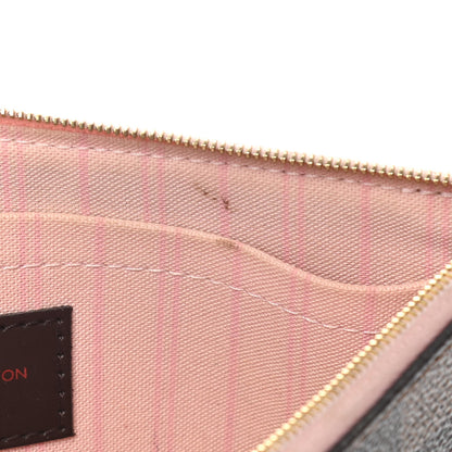 Louis Vuitton Damier Ebene Neverfull MM GM Pochette Rose Ballerine 10 of 10