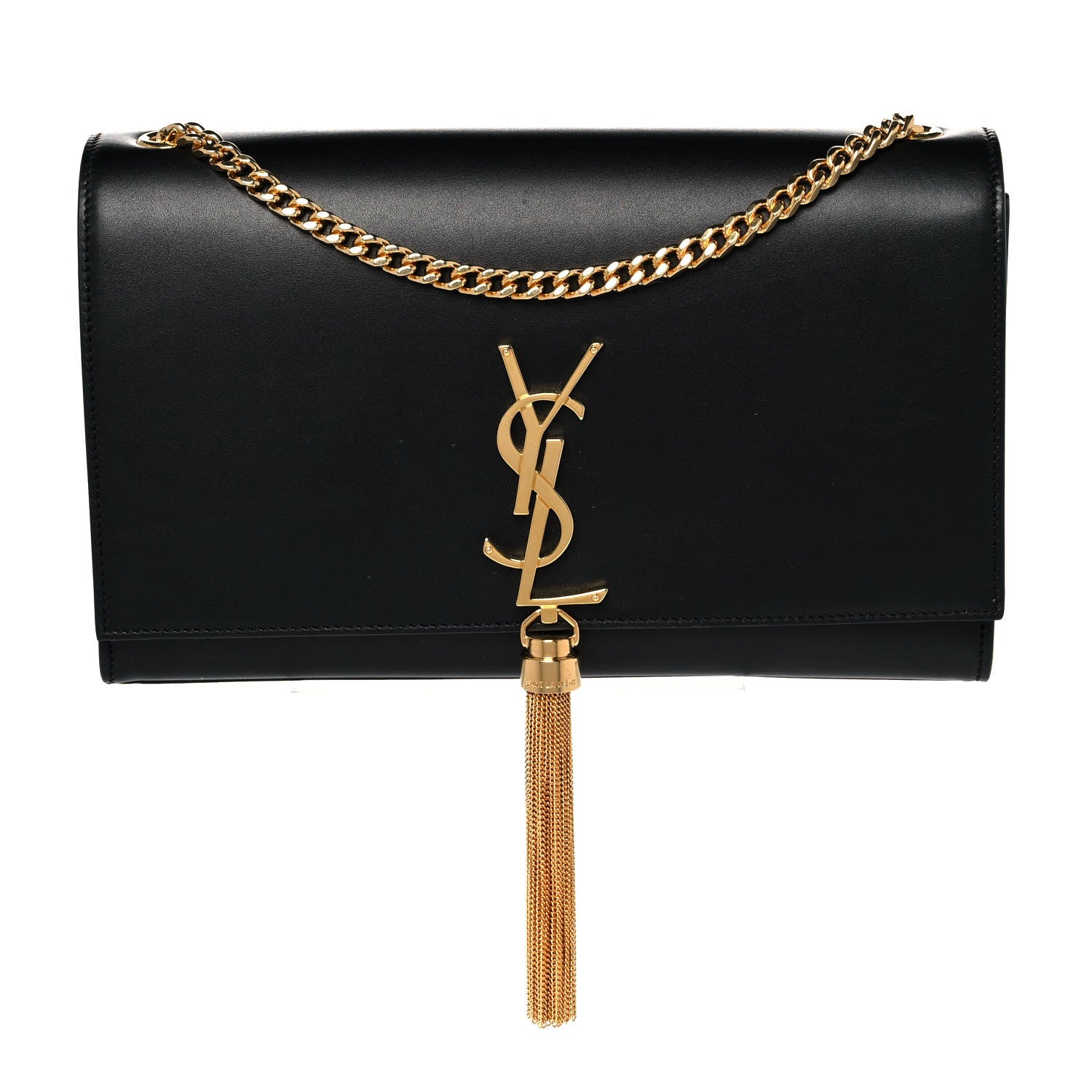 Saint Laurent Smooth Calfskin Medium Classic Monogram Kate Tassel Satchel Black 1 of 8