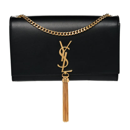 Saint Laurent Smooth Calfskin Medium Classic Monogram Kate Tassel Satchel Black 1 of 8