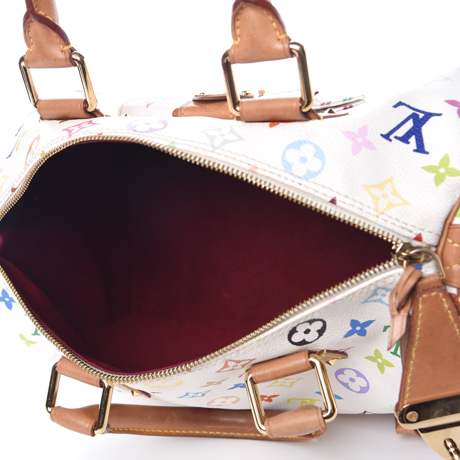 Louis Vuitton Monogram Multicolor Speedy 30 White 5 of 14