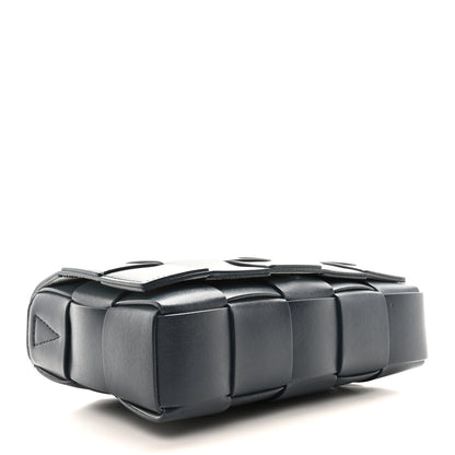 Bottega Veneta Lambskin Maxi Intreccio Small Cassette Crossbody Bag Ardoise Glacier 4 of 9