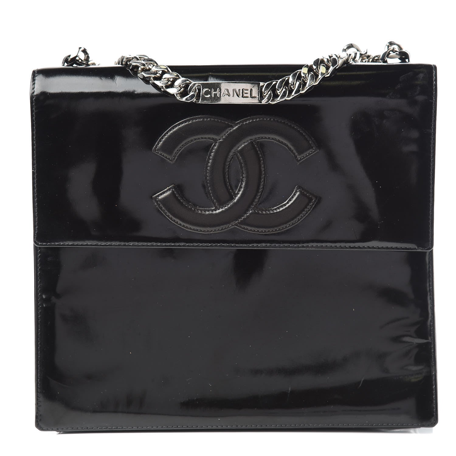 Chanel Vinyl CC Flap Bag Black 1 of 19