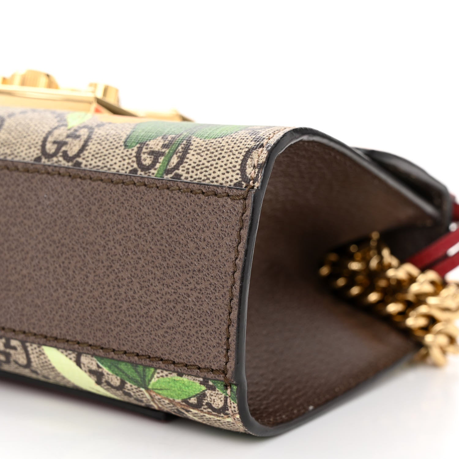 Gucci GG Supreme Monogram Tian Small Padlock Shoulder Bag Beige Multicolor New Acero 10 of 11
