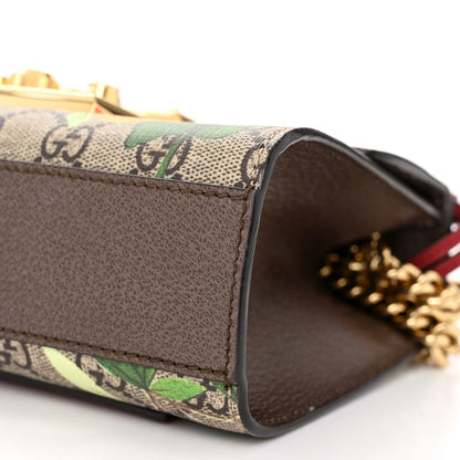 Gucci GG Supreme Monogram Tian Small Padlock Shoulder Bag Beige Multicolor New Acero 10 of 11