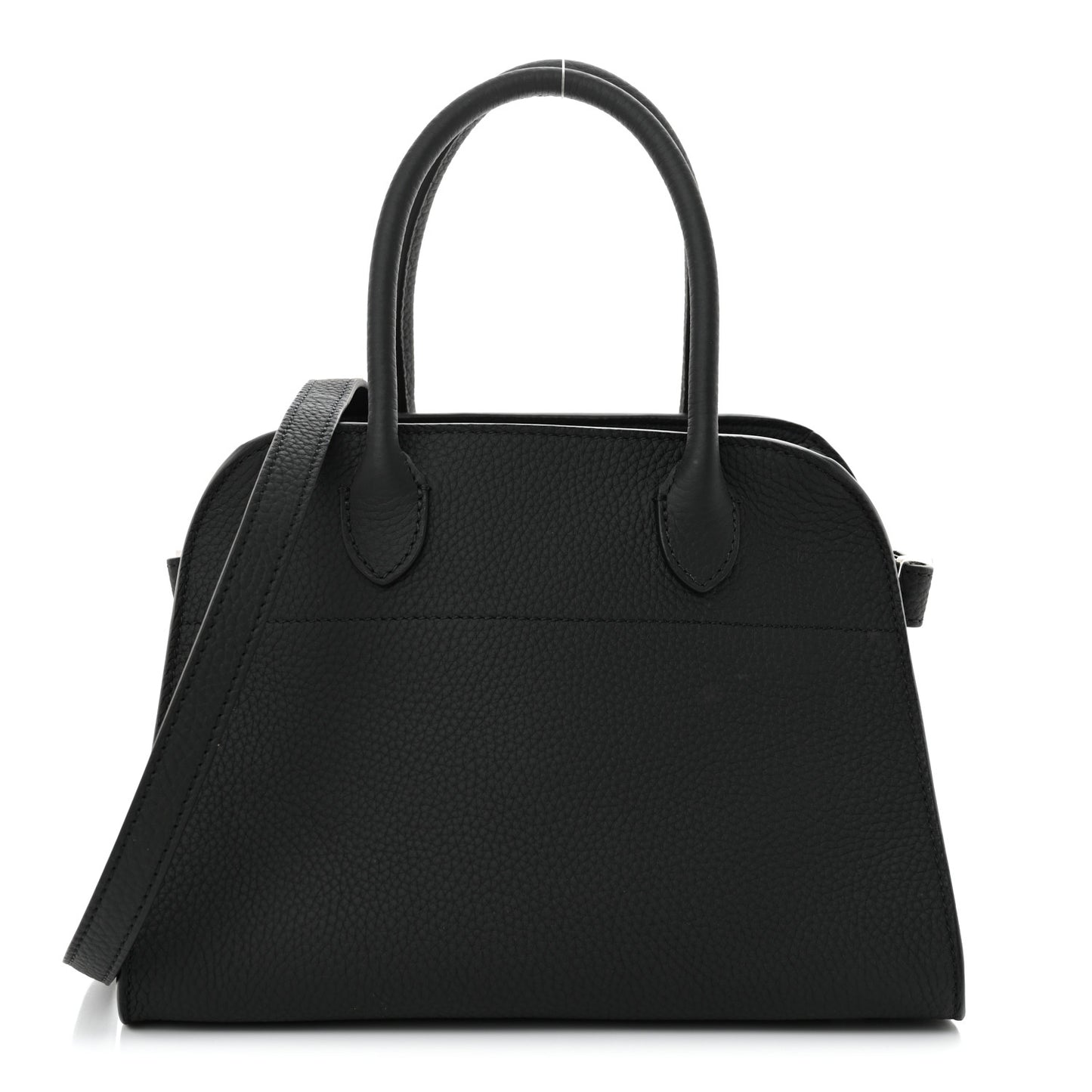 Matte Grained Calfskin Soft Margaux 10 Bag Black