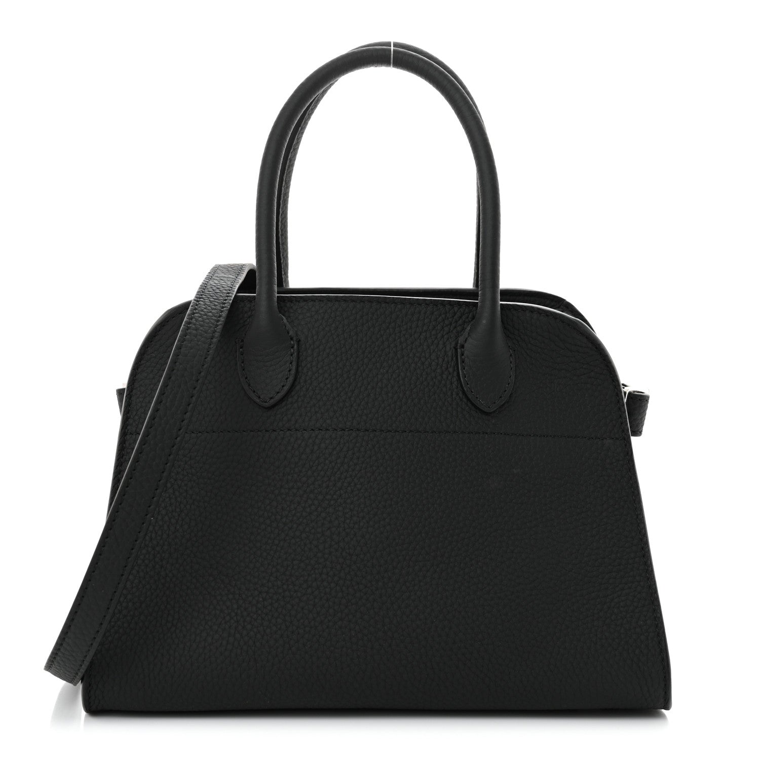 The Row Matte Grained Calfskin Soft Margaux 10 Bag Black 1 of 10