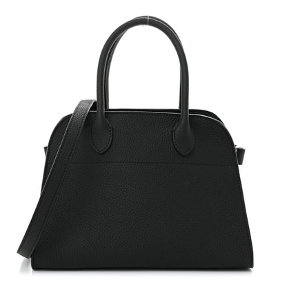 The Row Matte Grained Calfskin Soft Margaux 10 Bag Black 1 of 10