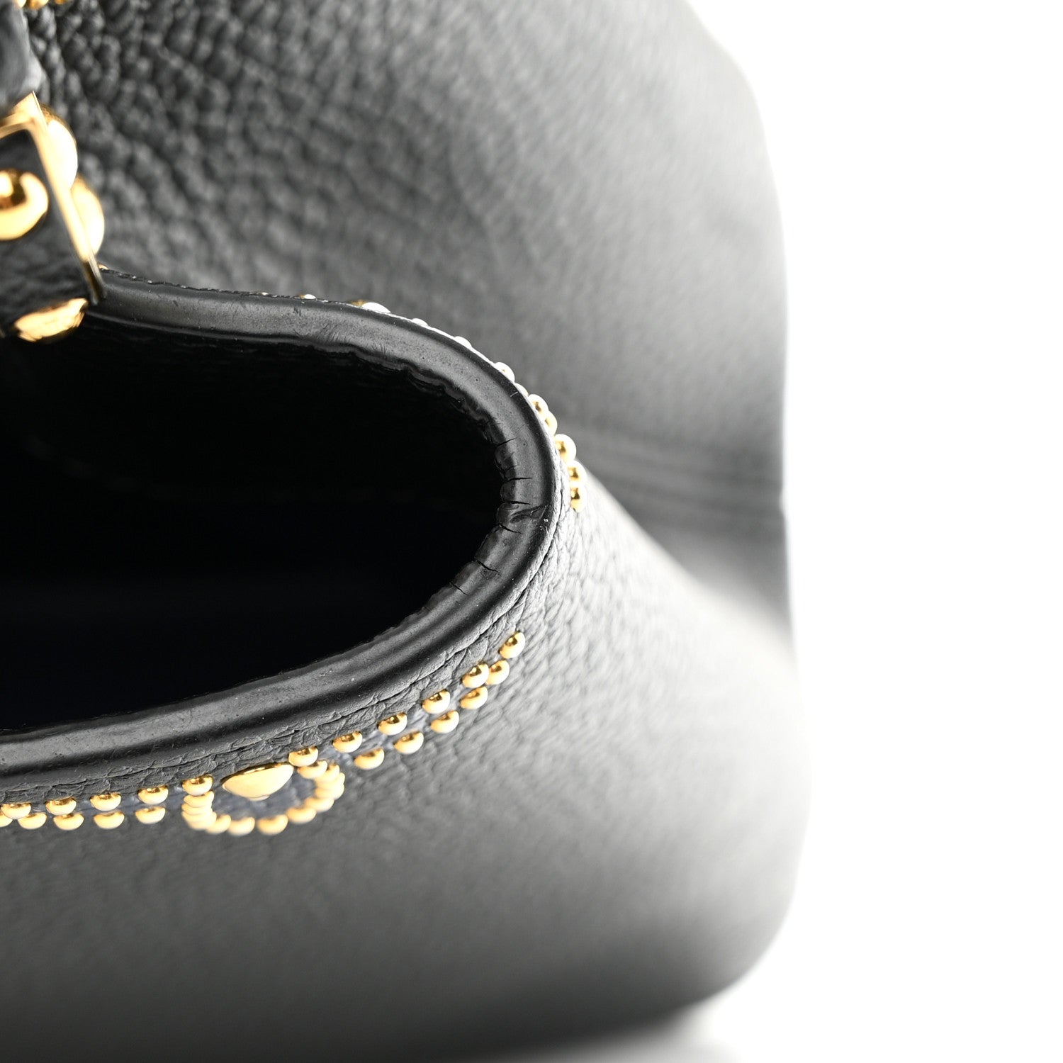 Louis Vuitton Taurillon Flower Capucines PM Black Blue 13 of 16