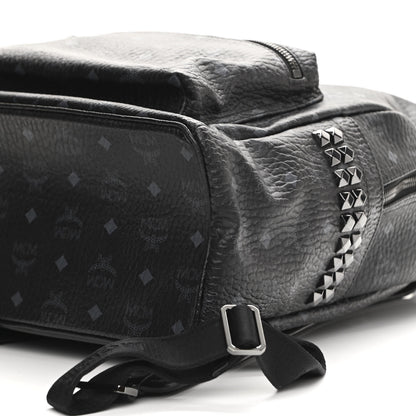 MCM Visetos Medium Side Studs Stark Backpack Black 9 of 9