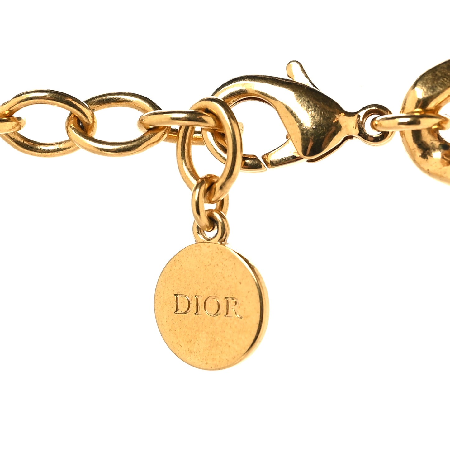 Metal CD Choker Necklace Gold