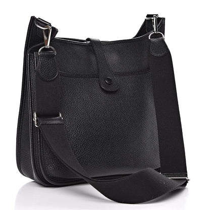 Hermes Taurillon Clemence Evelyne III GM Black 3 of 9