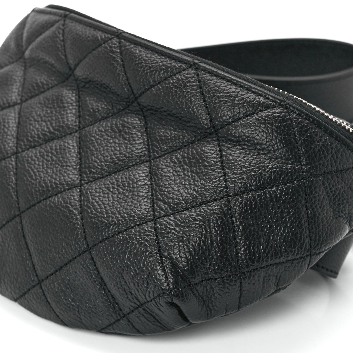 Chanel Grained Calfskin Quilted Waist Belt Bag Black 11 of 11