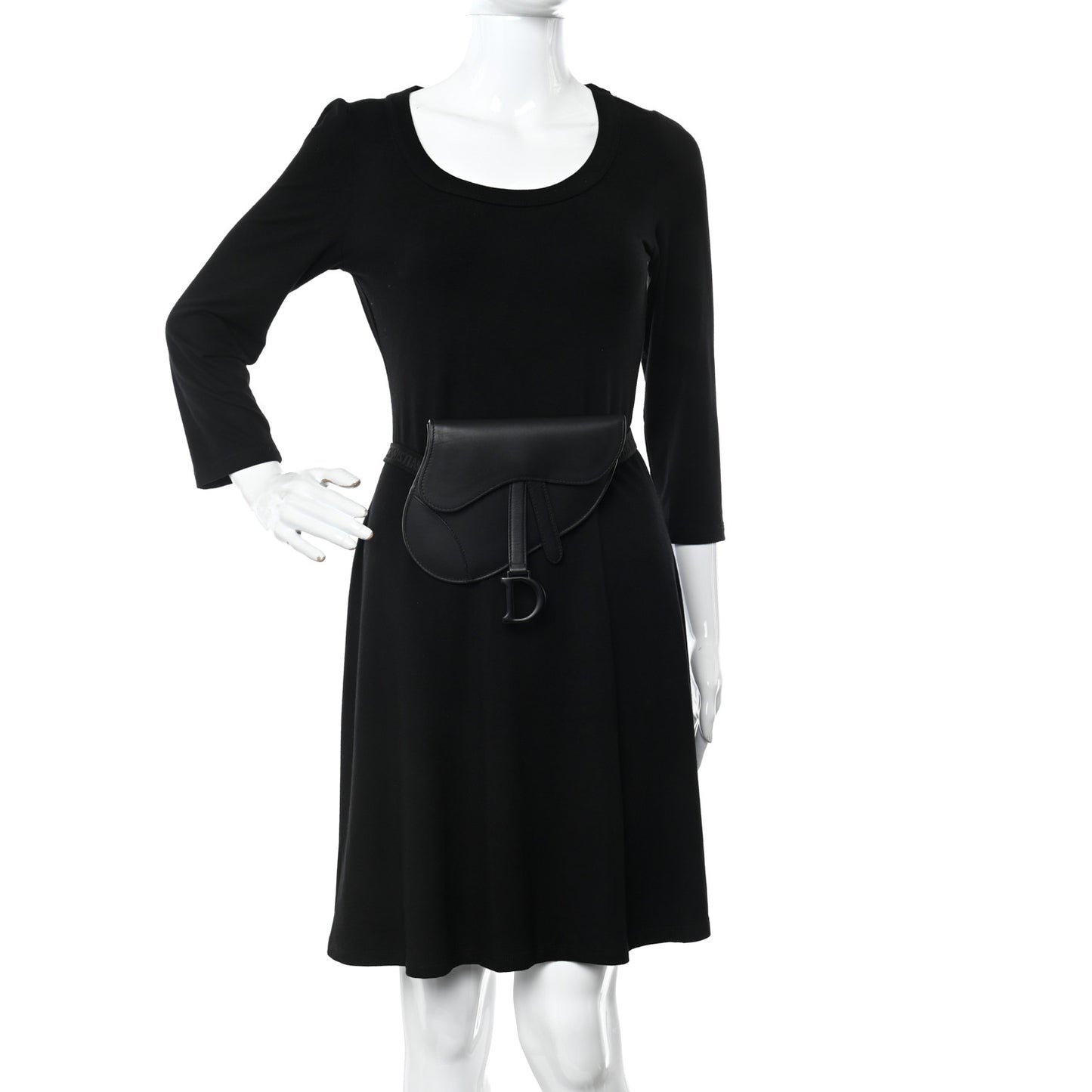 Ultra Matte Calfskin Saddle Belt Bag Black