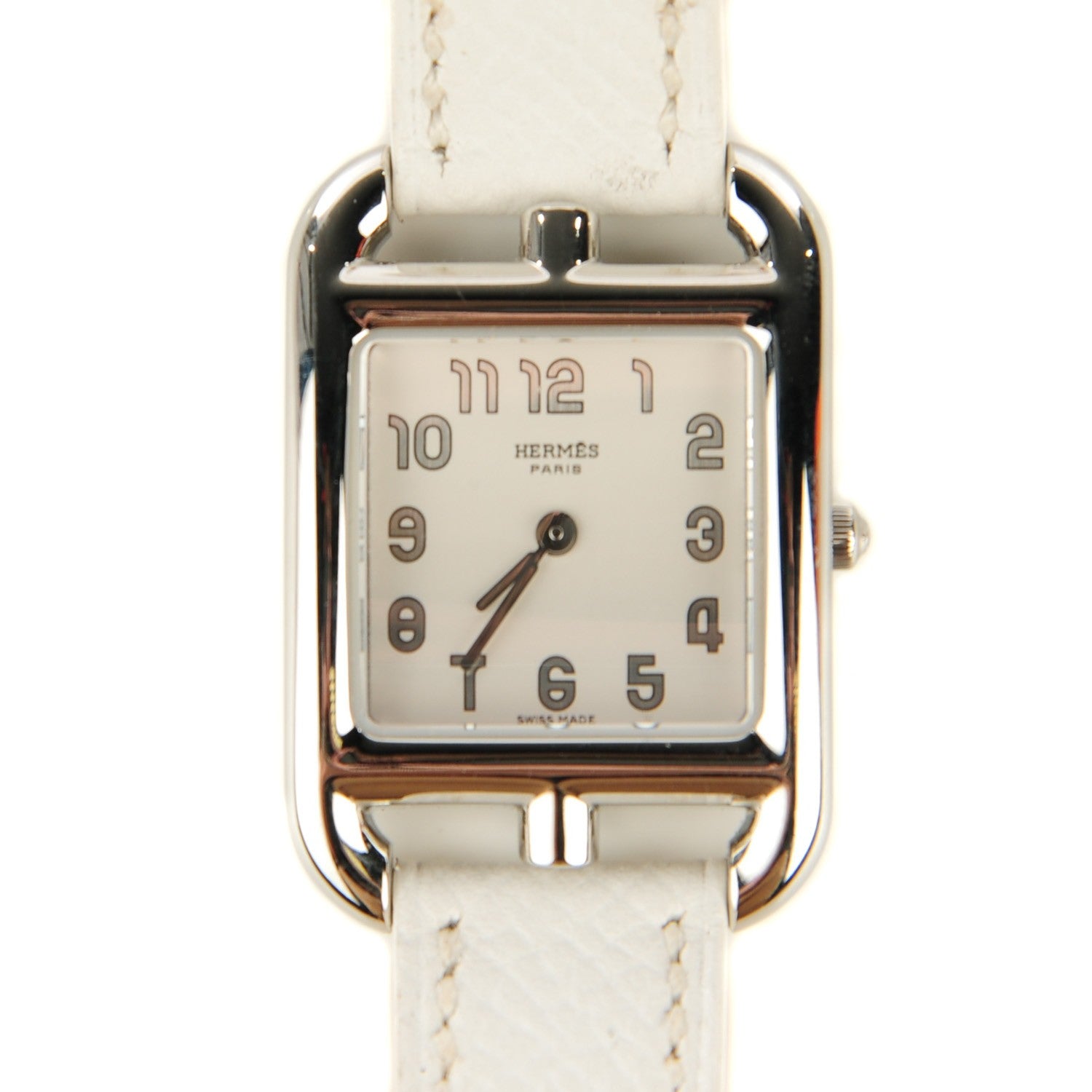 Hermes Stainless Steel Epsom 23mm Cape Cod Quartz Watch Blanc 1 of 10
