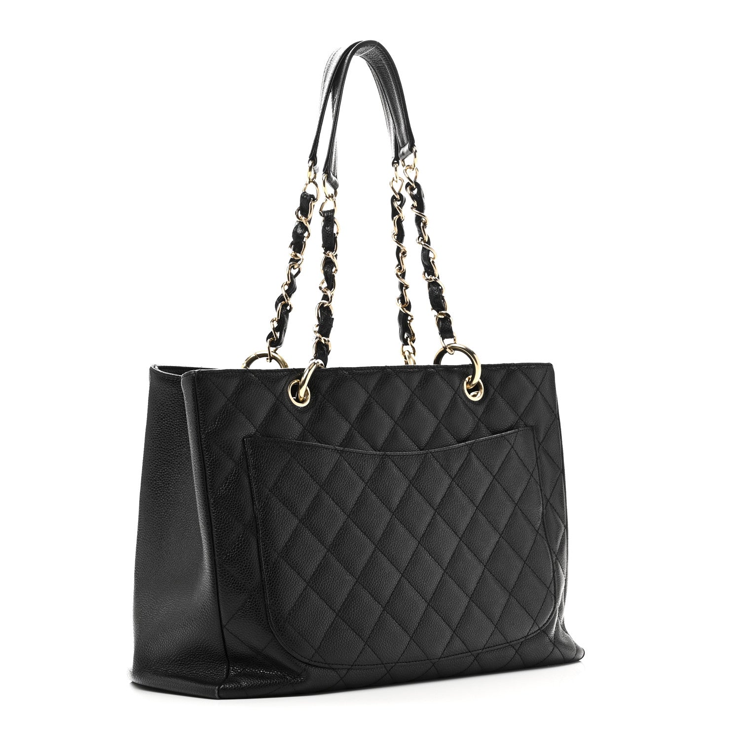 Chanel Caviar Quilted Grand Shopping Tote GST Black 3 of 10