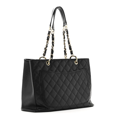 Chanel Caviar Quilted Grand Shopping Tote GST Black 3 of 10
