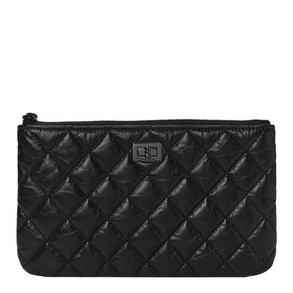 Chanel Aged Calfskin Quilted Medium Reissue Cosmetic Case So Black 1 of 11