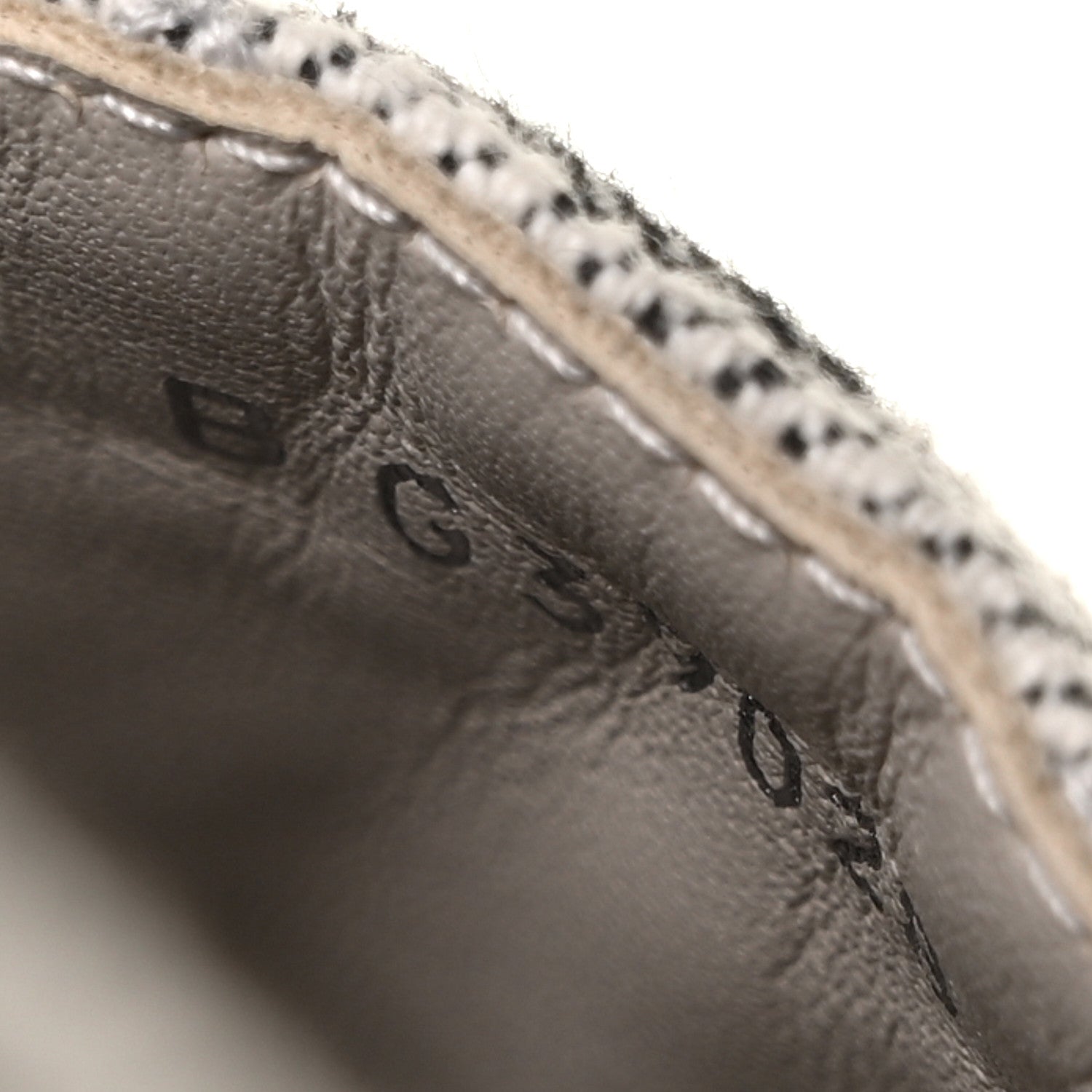 Chanel Cotton Jacquard Grosgrain CC Print Espadrilles 38 Grey Black 9 of 10