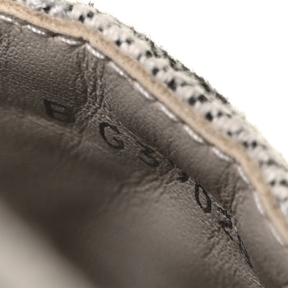 Chanel Cotton Jacquard Grosgrain CC Print Espadrilles 38 Grey Black 9 of 10
