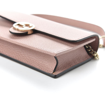 Gucci Dollar Calfskin Interlocking G Chain Wallet Soft Pink 7 of 10