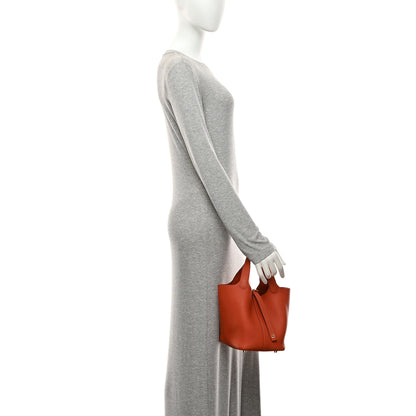 Hermes Taurillon Clemence Picotin Lock 18 PM Cuivre 2 of 10