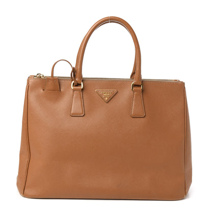 Prada Saffiano Large Galleria Double Zip Tote Caramel 1 of 17