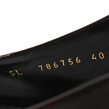 Saint Laurent Patent Calfskin Dune Slingback Pumps 40 Wood 6 of 8