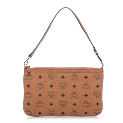 MCM Visetos Anya Shopper Tote Pouch Cognac 1 of 7