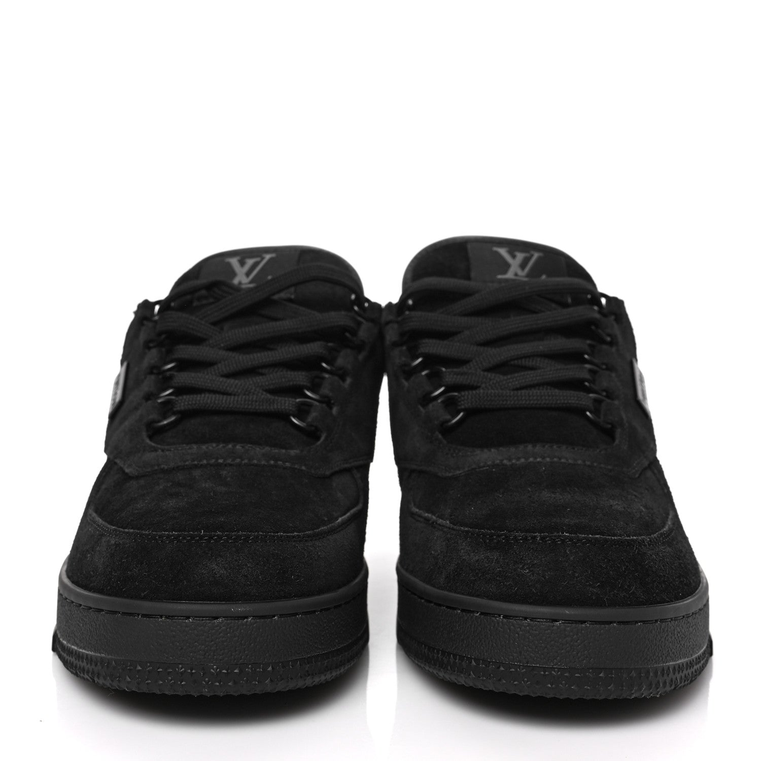 Louis Vuitton Suede Mens LV Trainer Sneakers 8 Black 2 of 8
