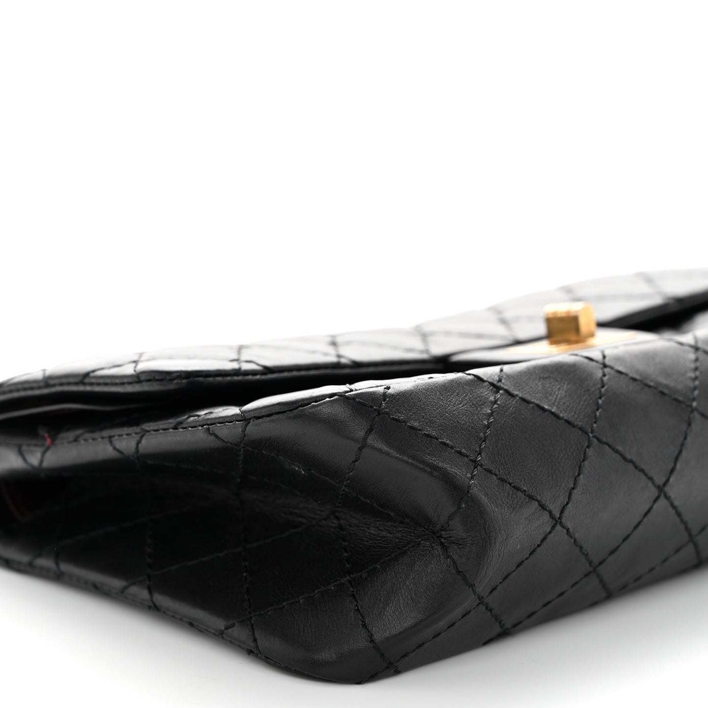 Aged Calfskin Quilted 2.55 Reissue 225 Flap Black