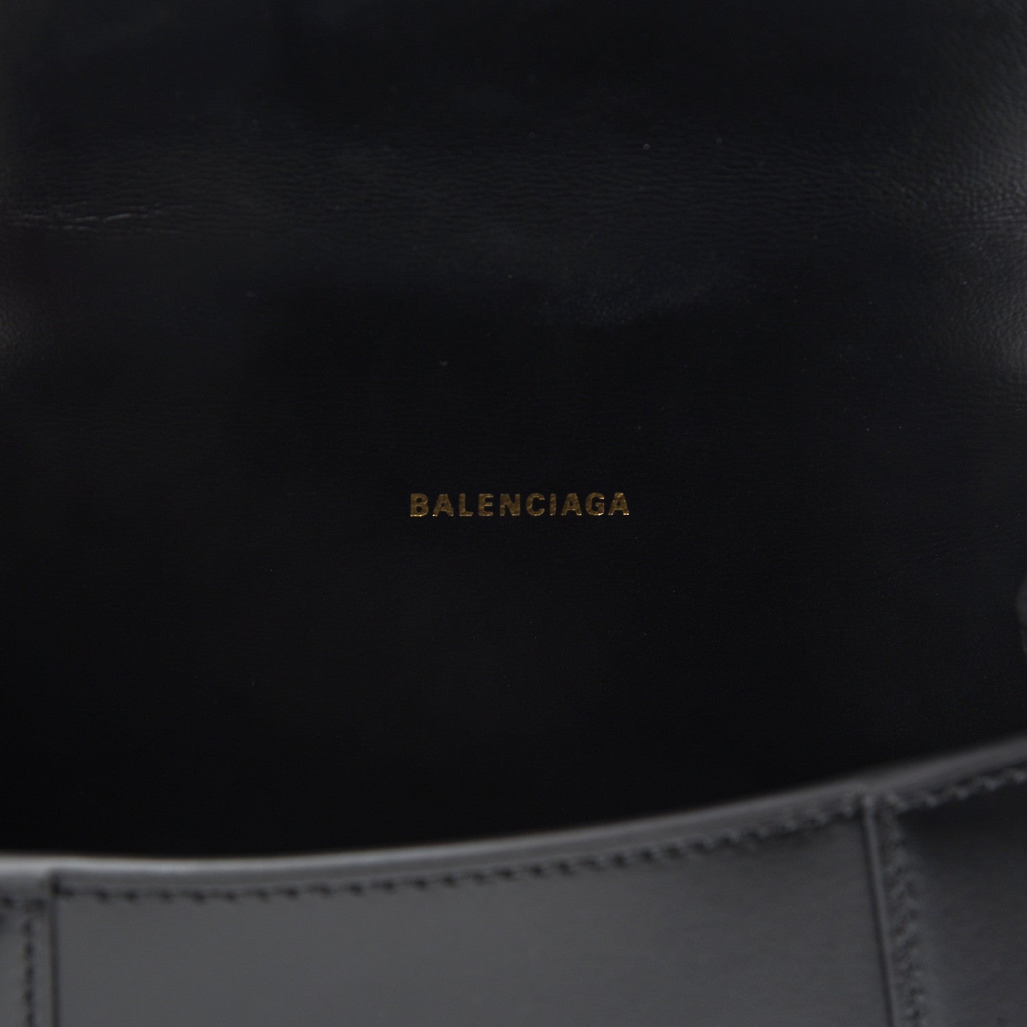 Balenciaga Shiny Box Calfskin Hourglass Top Handle Bag XS Black 6 of 9
