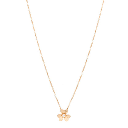 Van Cleef & Arpels 18K Yellow Gold Diamond Mini Frivole Pendant Necklace 1 of 6