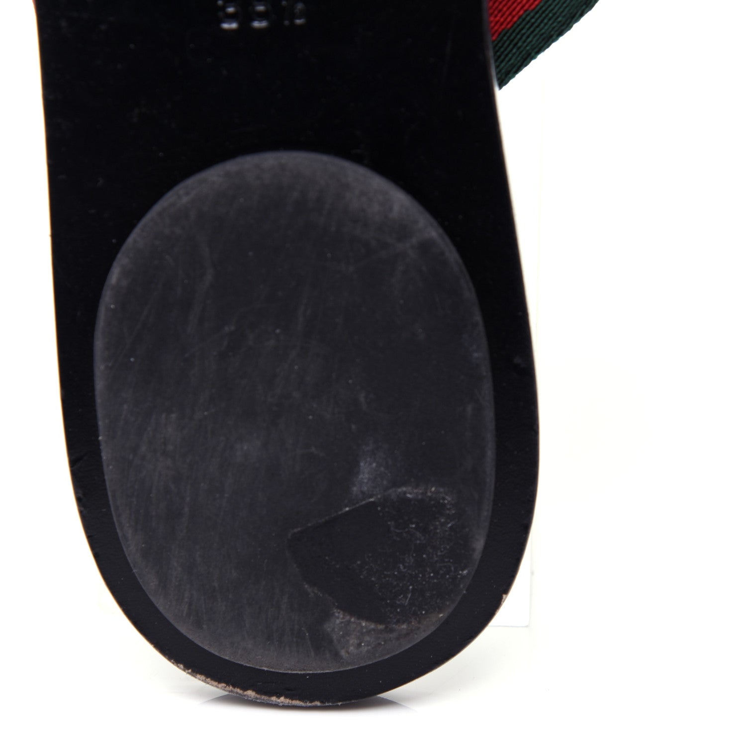 Gucci Nylon Guccissima Web Womens Thong Sandals 38.5 Green Red Black 11 of 15