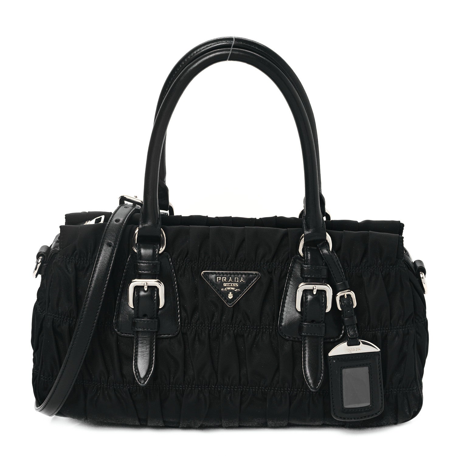 Prada Tessuto Nylon Gaufre Shopping Satchel Black 1 of 11