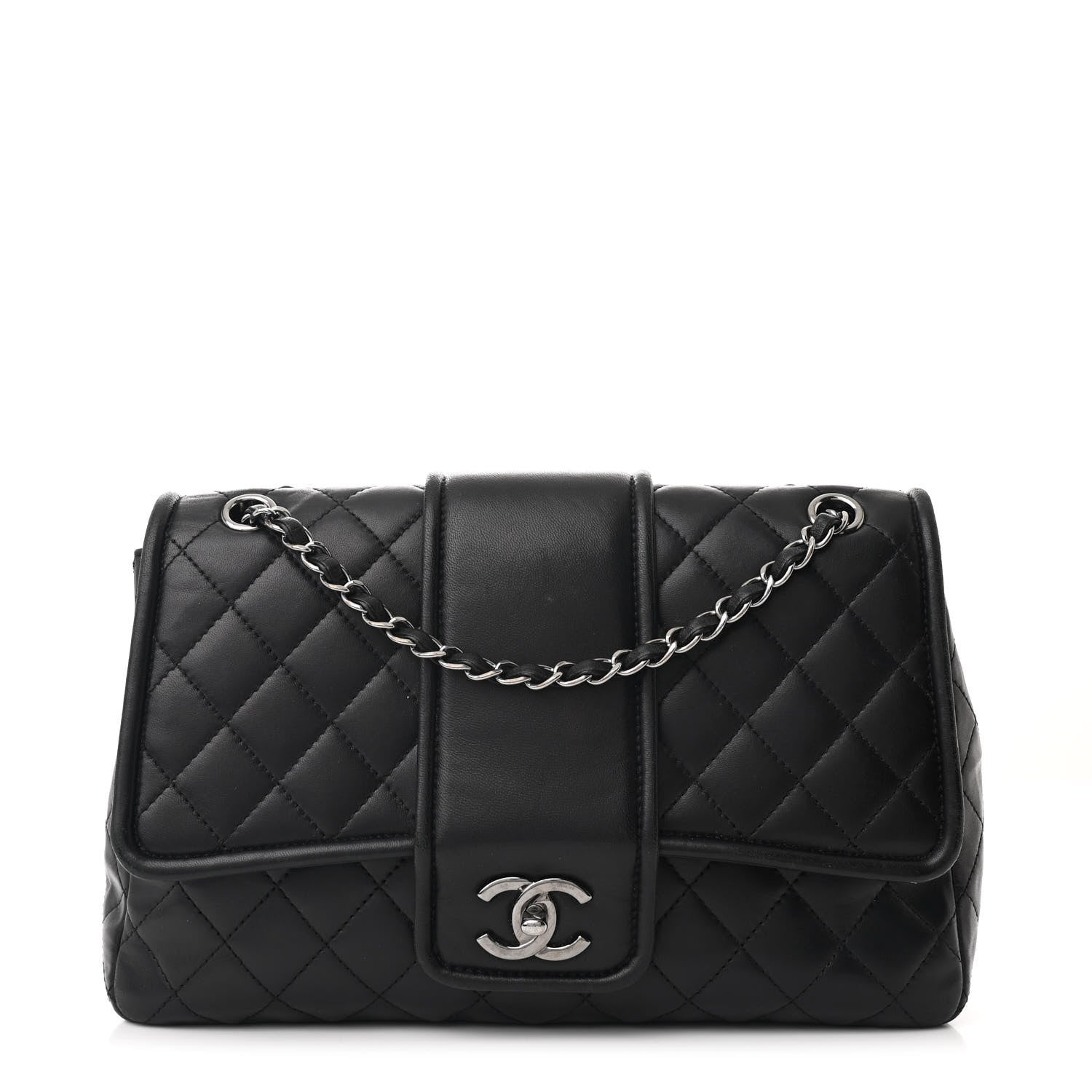 Chanel Lambskin Quilted Elementary Chic Flap Black 1 of 12